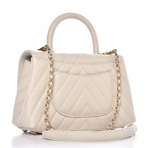 chanel mini beige caviar|CHANEL Caviar Lizard Chevron Quilted Mini Coco Handle Flap .